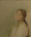Копылова Лариса Васильевна( Larisa Kopylova) Портрет на зелёном. х.м. 1992